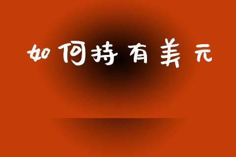 如何持有美元_https://cj002.lansai.wang_理财问答_第1张