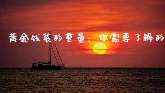黄金钱袋的重量：你需要了解的_https://cj002.lansai.wang_保险问答_第1张
