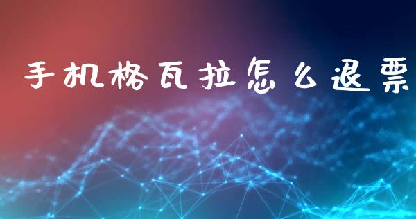 手机格瓦拉怎么退票_https://cj002.lansai.wang_财经问答_第1张