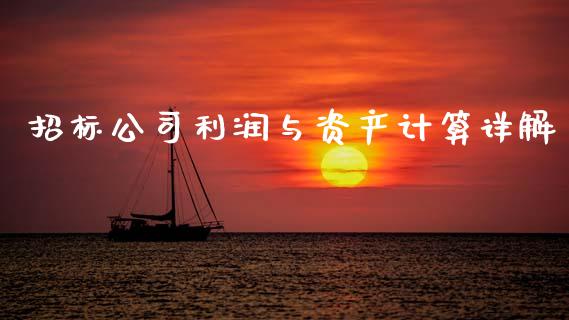 招标公司利润与资产计算详解_https://cj002.lansai.wang_期货问答_第1张