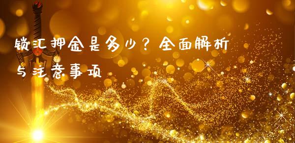 锁汇押金是多少？全面解析与注意事项_https://cj002.lansai.wang_财经问答_第1张