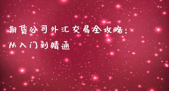 期货公司外汇交易全攻略：从入门到精通_https://cj002.lansai.wang_理财问答_第1张