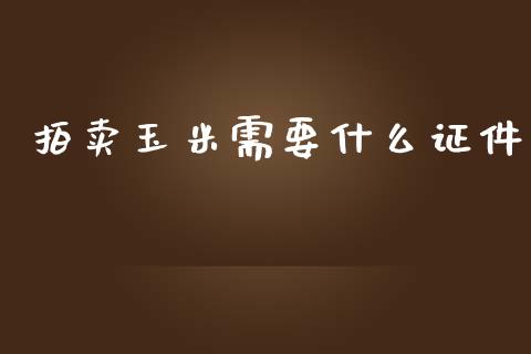 拍卖玉米需要什么证件_https://cj002.lansai.wang_会计问答_第1张