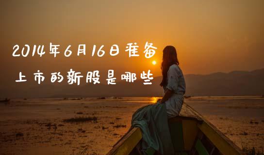 2014年6月16日准备上市的新股是哪些_https://cj002.lansai.wang_理财问答_第1张
