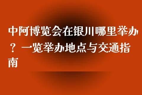 中阿博览会在银川哪里举办？ 一览举办地点与交通指南_https://cj002.lansai.wang_保险问答_第1张