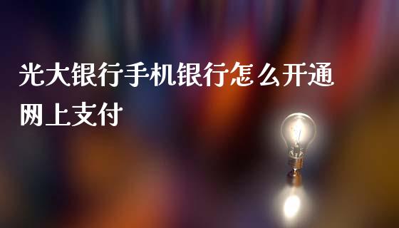 光大银行手机银行怎么开通网上支付_https://cj002.lansai.wang_金融问答_第1张