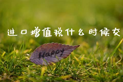 进口增值税什么时候交_https://cj002.lansai.wang_会计问答_第1张