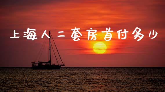 上海人二套房首付多少_https://cj002.lansai.wang_财经问答_第1张
