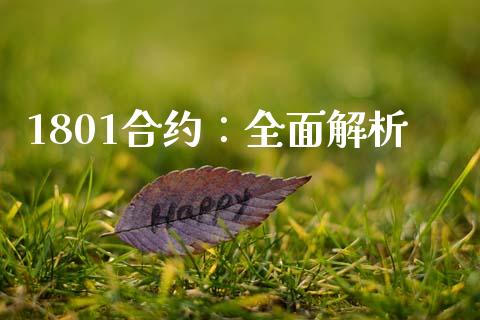 1801合约：全面解析_https://cj002.lansai.wang_财经问答_第1张