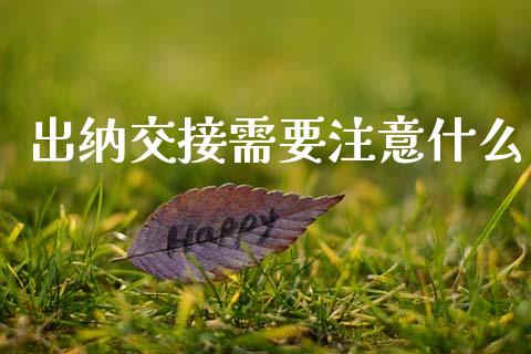 出纳交接需要注意什么_https://cj002.lansai.wang_会计问答_第1张