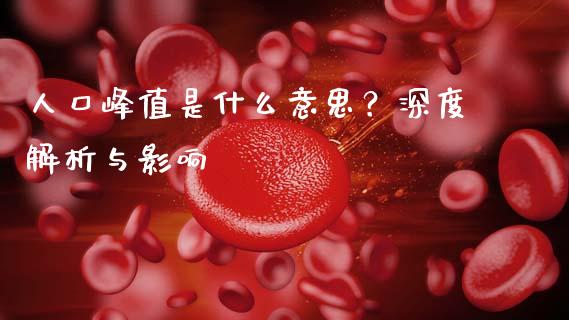 人口峰值是什么意思？深度解析与影响_https://cj002.lansai.wang_保险问答_第1张