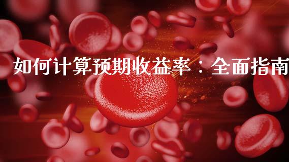 如何计算预期收益率：全面指南_https://cj002.lansai.wang_保险问答_第1张