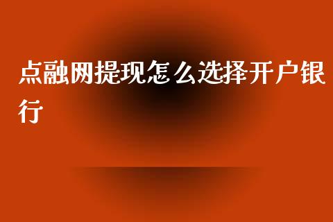 点融网提现怎么选择开户银行_https://cj002.lansai.wang_金融问答_第1张