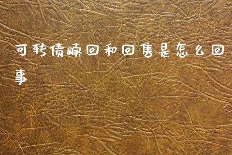 可转债赎回和回售是怎么回事_财经百问_第1张_财经百问网 可转债赎回和回售是怎么回事_https://cj002.lansai.wang_财经百问_第1张