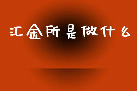 汇金所是做什么_https://cj002.lansai.wang_财经问答_第1张