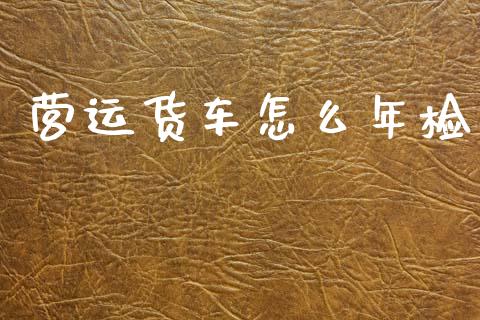 营运货车怎么年检_https://cj002.lansai.wang_保险问答_第1张