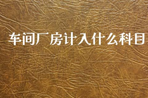 车间厂房计入什么科目_https://cj002.lansai.wang_会计问答_第1张