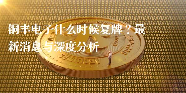 铜丰电子什么时候复牌?最新消息与深度分析_财经百问_第1张_财经百问网 铜丰电子什么时候复牌?最新消息与深度分析_https://cj002.lansai.wang_财经百问_第1张
