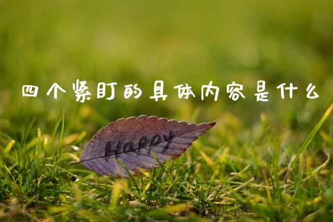 四个紧盯的具体内容是什么_会计问答_第1张_财经百问网 四个紧盯的具体内容是什么_https://cj002.lansai.wang_会计问答_第1张