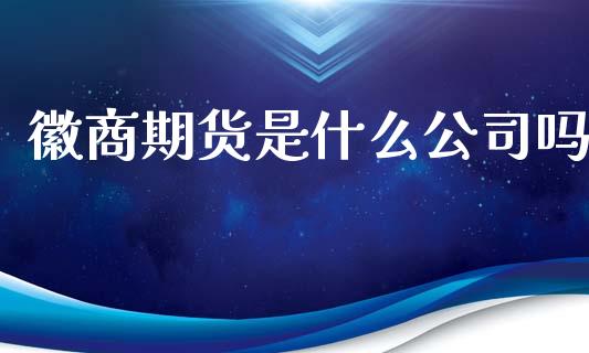 徽商期货是什么公司吗_https://cj002.lansai.wang_期货问答_第1张