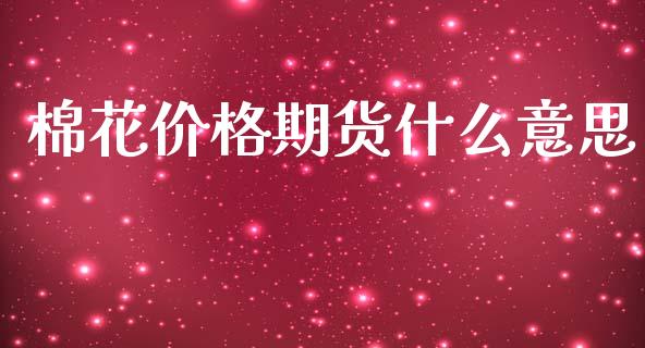 棉花价格期货什么意思_https://cj002.lansai.wang_财经百问_第1张