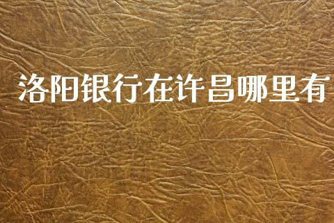洛阳银行在许昌哪里有_https://cj002.lansai.wang_理财问答_第1张