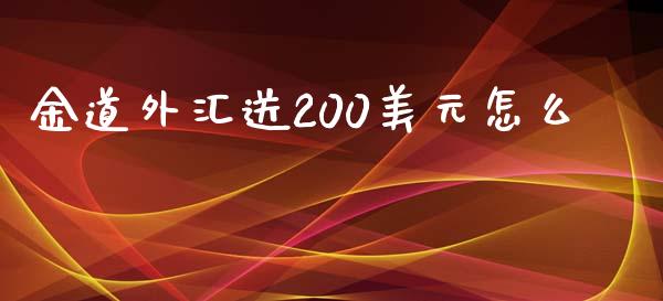 金道外汇送200美元怎么_https://cj002.lansai.wang_财经问答_第1张