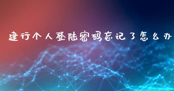 建行个人登陆密码忘记了怎么办_https://cj002.lansai.wang_理财问答_第1张