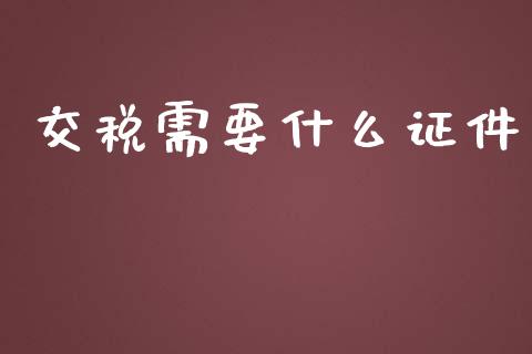 交税需要什么证件_https://cj002.lansai.wang_会计问答_第1张