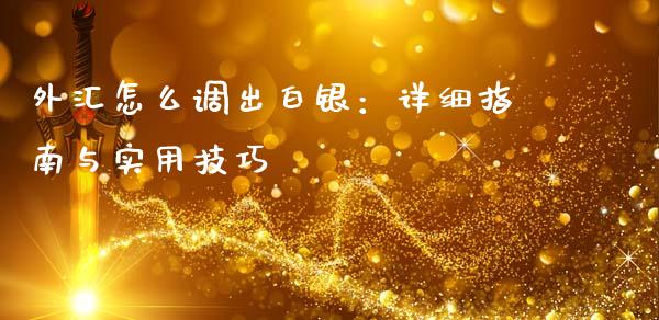 外汇怎么调出白银：详细指南与实用技巧_https://cj002.lansai.wang_保险问答_第1张
