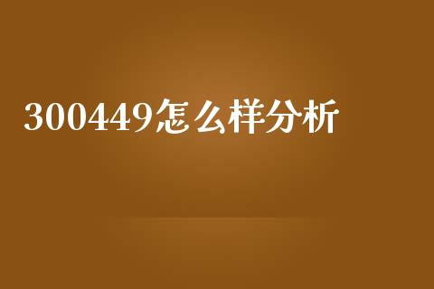 300449怎么样分析_https://cj002.lansai.wang_股市问答_第1张