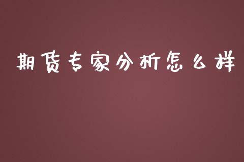 期货专家分析怎么样_https://cj002.lansai.wang_期货问答_第1张