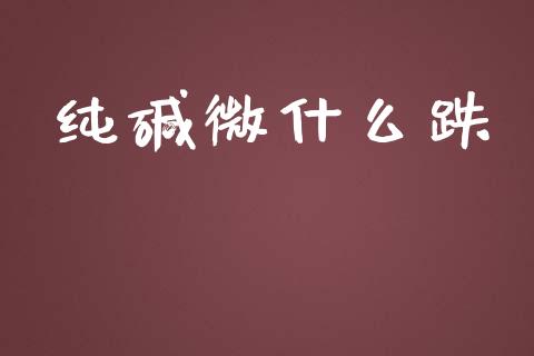 纯碱微什么跌_期货问答_第1张_财经百问网 纯碱微什么跌_https://cj002.lansai.wang_期货问答_第1张