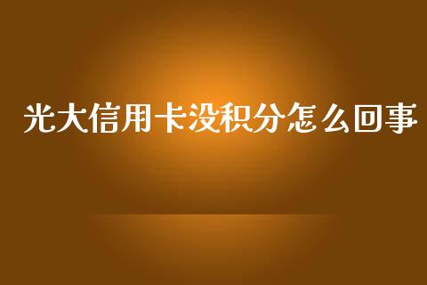 光大信用卡没积分怎么回事_https://cj002.lansai.wang_金融问答_第1张