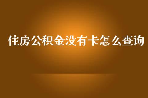 住房公积金没有卡怎么查询_https://cj002.lansai.wang_保险问答_第1张