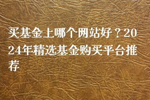 买基金上哪个网站好？2024年精选基金购买平台推荐_https://cj002.lansai.wang_财经百问_第1张