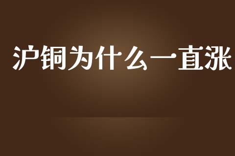 沪铜为什么一直涨_https://cj002.lansai.wang_理财问答_第1张