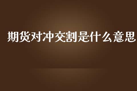 期货对冲交割是什么意思_https://cj002.lansai.wang_会计问答_第1张