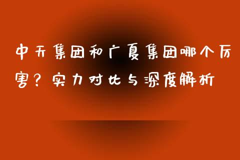 中天集团和广夏集团哪个厉害？实力对比与深度解析_https://cj002.lansai.wang_理财问答_第1张