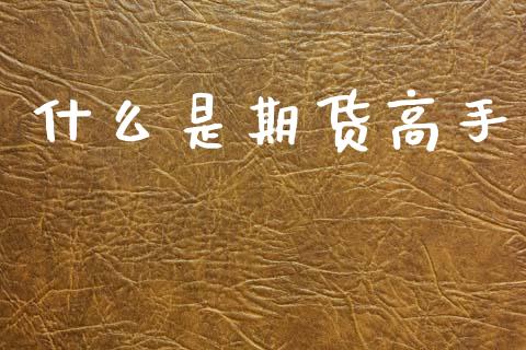 什么是期货高手_https://cj002.lansai.wang_金融问答_第1张
