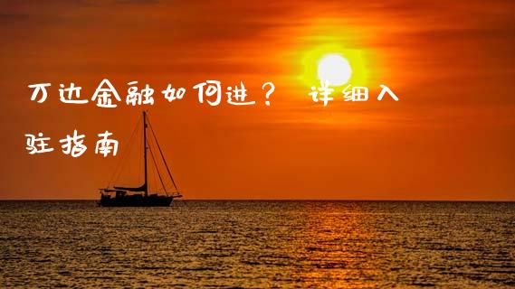 万达金融如何进？ 详细入驻指南_https://cj002.lansai.wang_财经百问_第1张