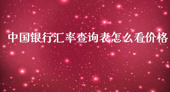 中国银行汇率查询表怎么看价格_https://cj002.lansai.wang_财经问答_第1张