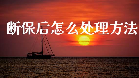断保后怎么处理方法_https://cj002.lansai.wang_保险问答_第1张