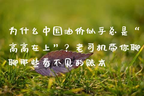 为什么中国油价似乎总是“高高在上”？老司机带你聊聊那些看不见的账本_https://cj002.lansai.wang_金融问答_第1张