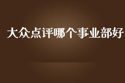 大众点评哪个事业部好_https://cj002.lansai.wang_保险问答_第1张