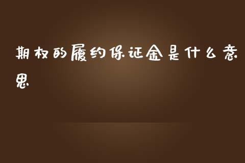期权的履约保证金是什么意思_https://cj002.lansai.wang_会计问答_第1张