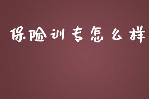 保险训专怎么样_https://cj002.lansai.wang_保险问答_第1张