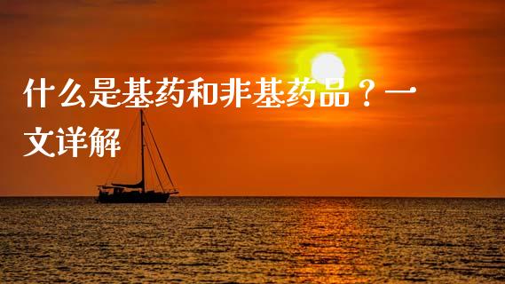 什么是基药和非基药品？一文详解_https://cj002.lansai.wang_会计问答_第1张