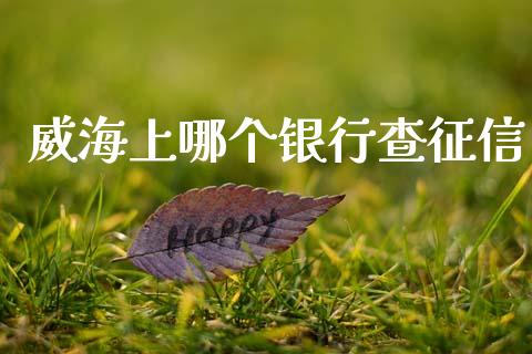威海上哪个银行查征信_https://cj002.lansai.wang_理财问答_第1张
