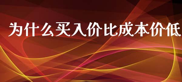 为什么买入价比成本价低_https://cj002.lansai.wang_期货问答_第1张